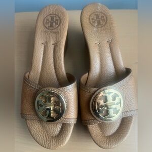 Tory Burch Tan Wedges